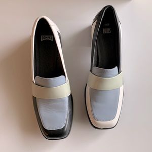 CAMPER TWINS block color loafers